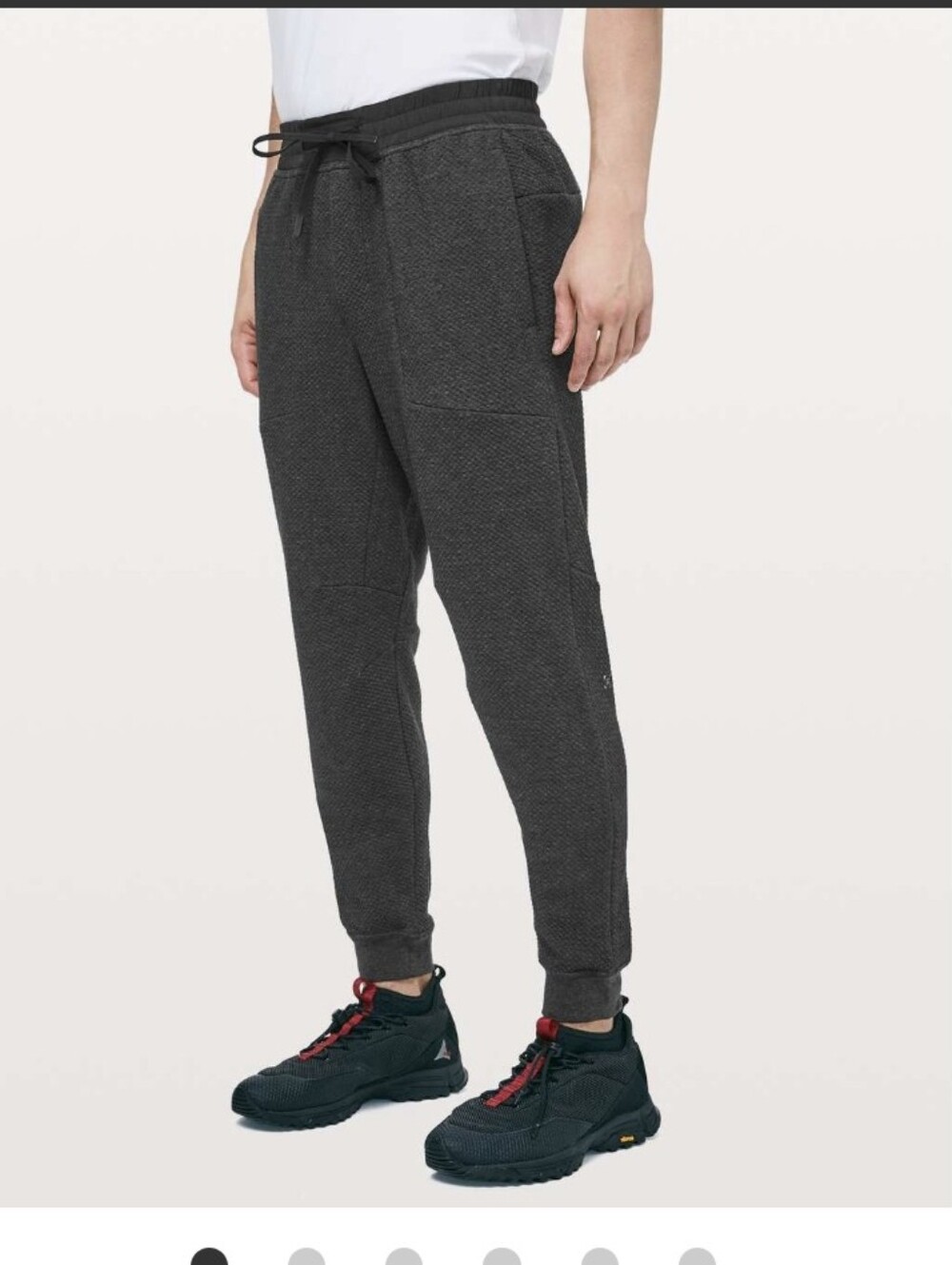Lululemon At Ease Men's  Charcoal Gray Joggers with Drawstring Waist Sz.L